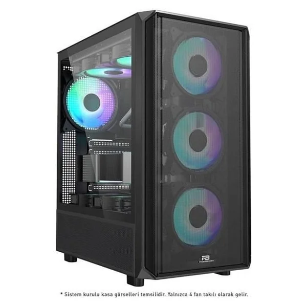 Power Boost Pb-P3602bb Argb Fanlı 850 W Atx Oyuncu Kasası - Görsel 2