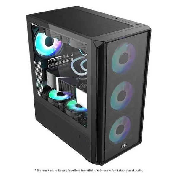 Power Boost Pb-P3602bb Argb Fanlı 850 W Atx Oyuncu Kasası - Görsel 3
