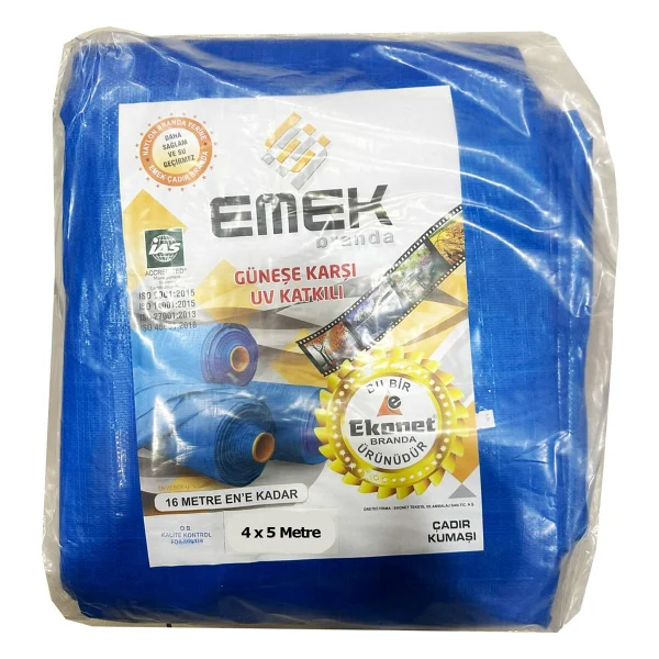 Emek Çadır Kumaşı Branda Tente Uv Güneşlik Gölgelik Koruma Yağmur Su Geçirmez - 4x5 Metre - 1 Paket - Görsel 4