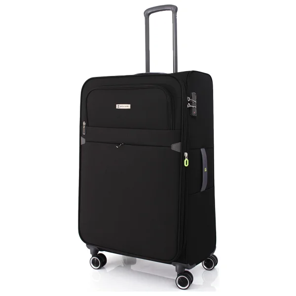 Pierre Cardin 04pc6000 Kumaş Kabin + Orta + Büyük Boy Siyah 3'lü Valiz Seti - Görsel 6