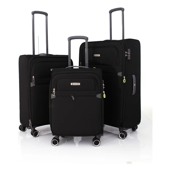 Pierre Cardin 04pc6000 Kumaş Kabin + Orta + Büyük Boy Siyah 3'lü Valiz Seti - Görsel 2