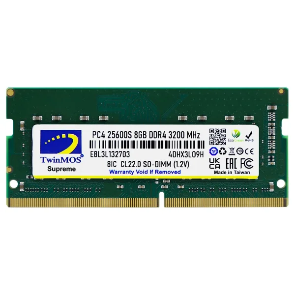 Twinmos 8 GB 3200 MHz DDR4 Cl19 Sodımm Mdd48gb3200n RAM - Görsel 8