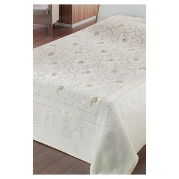 Merinos Pırıltı 220x240 Cm Pudra Emboss Çift Kişilik Battaniye - Görsel 4