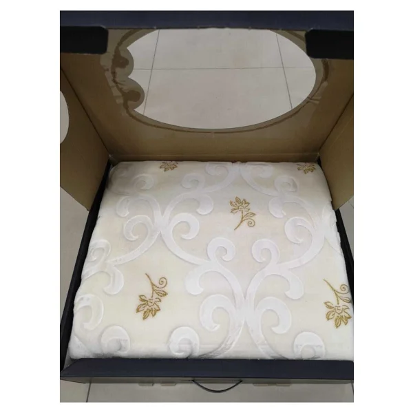 Merinos Pırıltı 220x240 Cm Pudra Emboss Çift Kişilik Battaniye - Görsel 6