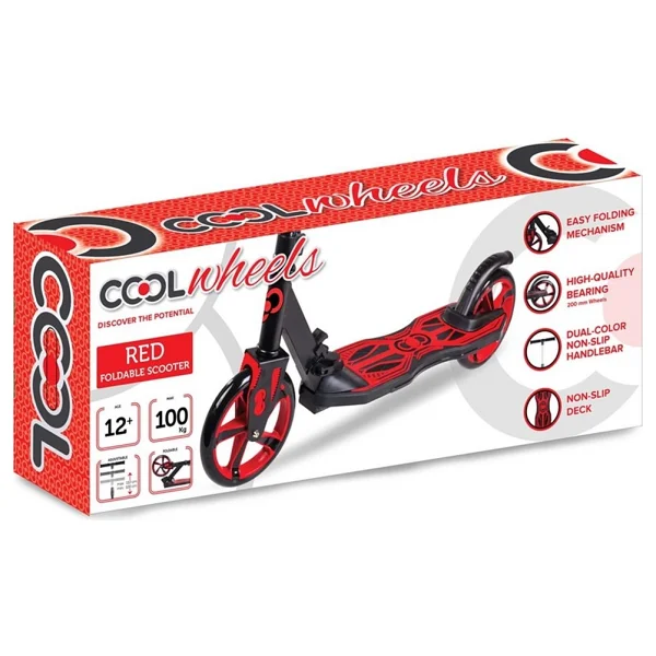 Cool Wheels 12+ Yaş Kırmızı 2 Tekerlekli Çocuk Scooter - Görsel 2