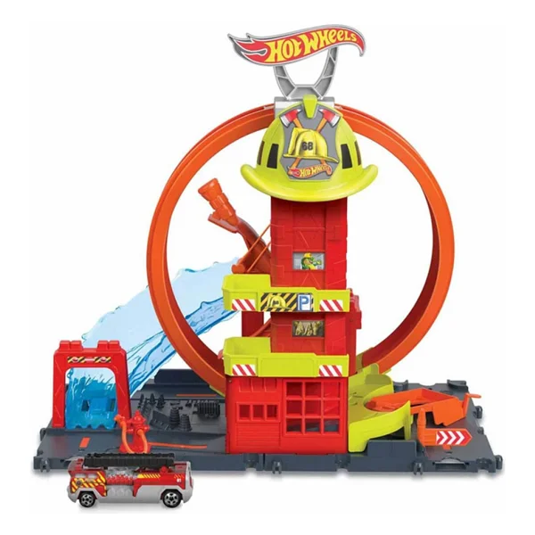 Hot Wheels Çember Pistli İtfaiye İstasyonu Hkx41 - Görsel 3