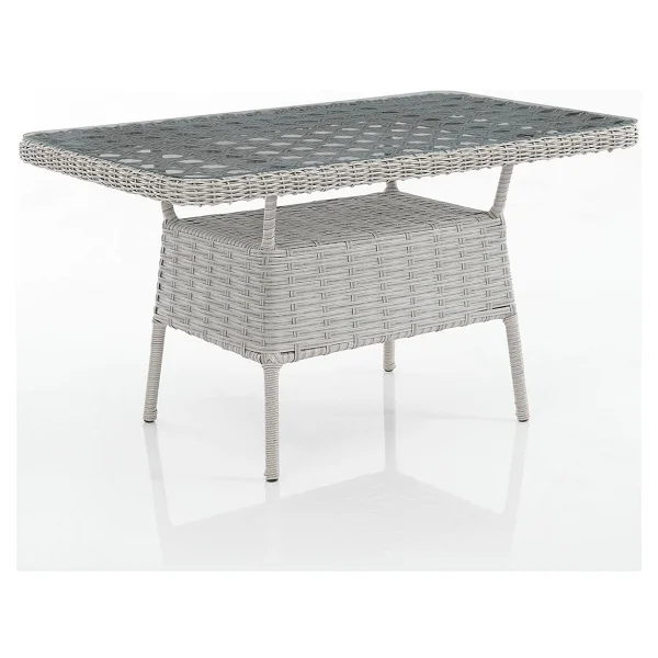 Evdemo Eren Rattan 2+1+1+Camlı Masa Gri Bahçe Balkon Takımı - Görsel 4