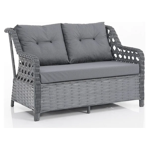 Evdemo Eren Rattan 2+1+1+Camlı Masa Antrasit Bahçe Balkon Takımı - Görsel 2