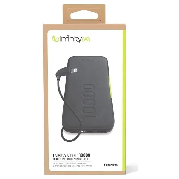 Infinitylab Instantgo 10000 mAh Lightning Kablolu Hızlı Şarj Powerbank - Görsel 5