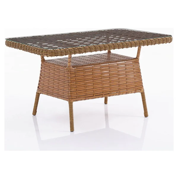 Evdemo Eren Rattan 2+1+1+Camlı Masa Kahverengi Bahçe Balkon Takımı - Görsel 4