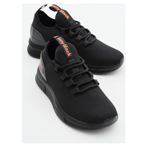 Tonny Black Unisex Füme Nefes Alabilen Kumaş Poli Taban Bağcıklı Spor Ayakkabı - Görsel 8