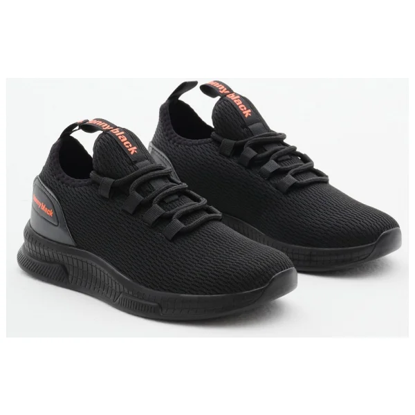 Tonny Black Unisex Siyah Nefes Alabilen Kumaş Poli Taban Bağcıklı Spor Ayakkabı - 37 - Görsel 3