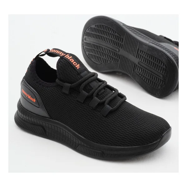 Tonny Black Unisex Siyah Nefes Alabilen Kumaş Poli Taban Bağcıklı Spor Ayakkabı - 37 - Görsel 4
