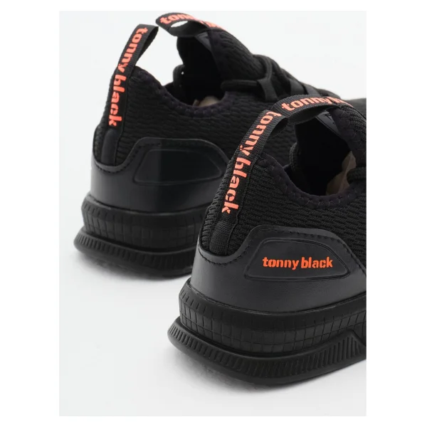 Tonny Black Unisex Siyah Nefes Alabilen Kumaş Poli Taban Bağcıklı Spor Ayakkabı - 37 - Görsel 5