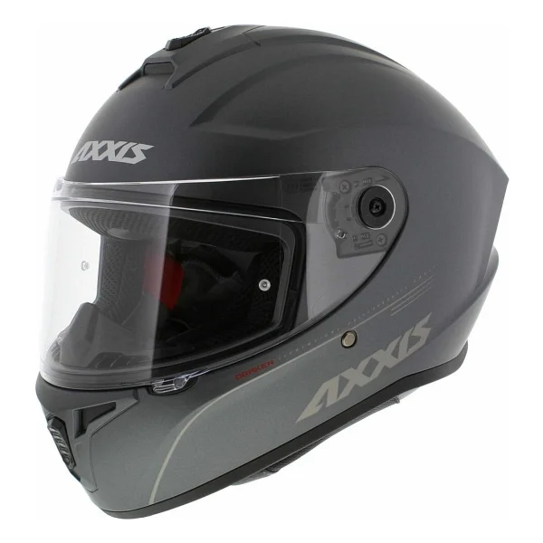 Axxis Draken S Solid Mat Titanium Full Face Motor Kaskı - Görsel 2