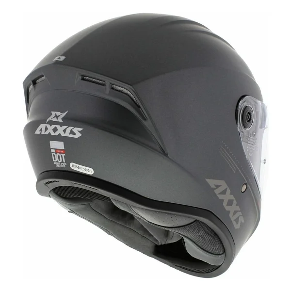 Axxis Draken S Solid Mat Titanium Full Face Motor Kaskı - Görsel 4