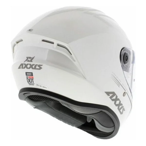 Axxis Draken S Solid Beyaz Full Face Motor Kaskı - Görsel 3