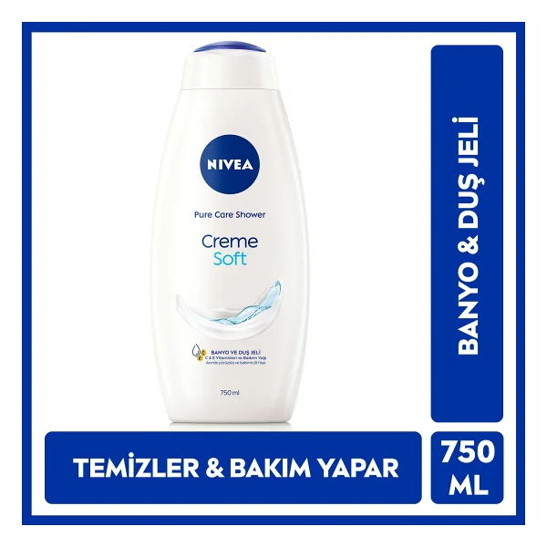Nivea Creme Soft Shower Gel 750 Ml Duş Jeli - Görsel 7