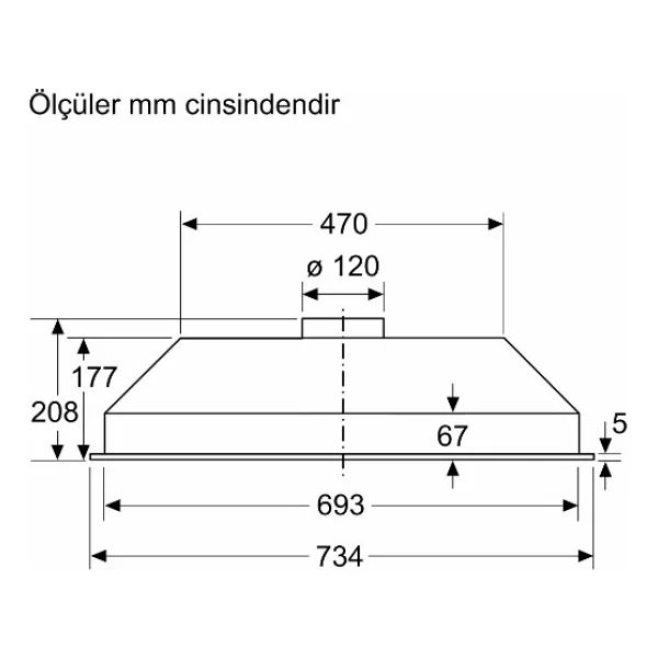 Siemens Lb73naa30 Antrasit Ankastre Aspiratör - Görsel 2