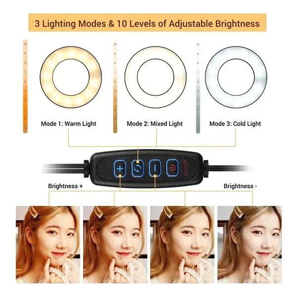 Hubstein LED Ring Light Youtuber Light Stüdyo Işığı Akrobat Selfie LED Masa Lambası - Görsel 4