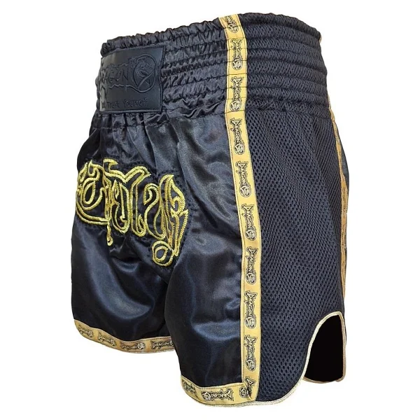 Dragondo Mt3090 Muay Thai Şortu Nakışlı Muay Thai Şort - Siyah - Görsel 3