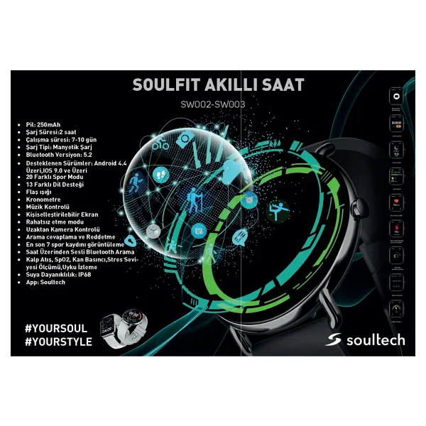 Soultech Soulfit Sw002s Siyah Akıllı Saat - Görsel 5