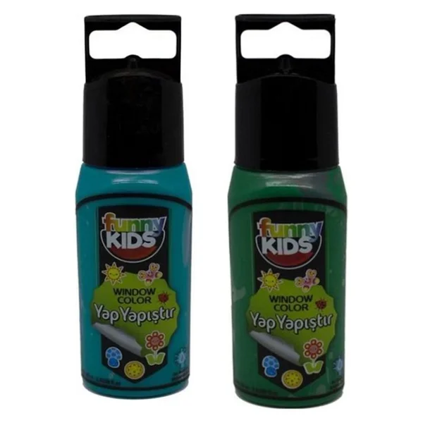 Funny Kids Yap Yapistir Set Turkuaz Yesil 60cc - Görsel 3