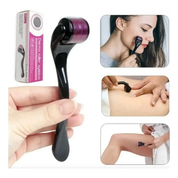 Organiflex Titanyum Uçlu Dermaroller 1 Mm Cilt Yüz Vücut Saç Yenileme Masaj Aleti - Görsel 3