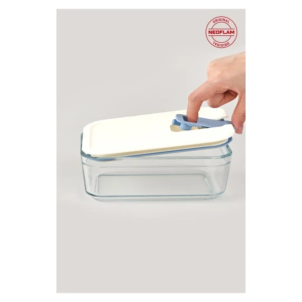 Neoflam Perfect Seal 1600 Ml Dikdörtgen Cam Saklama Kabı - Görsel 6
