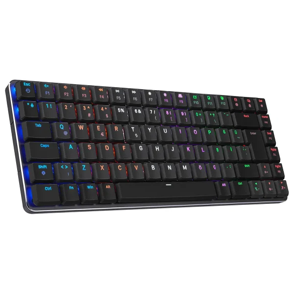 Rampage W-Granite RGB TKL Red Switch Kablolu/Kablosuz Mekanik Oyuncu Klavyesi - Görsel 9
