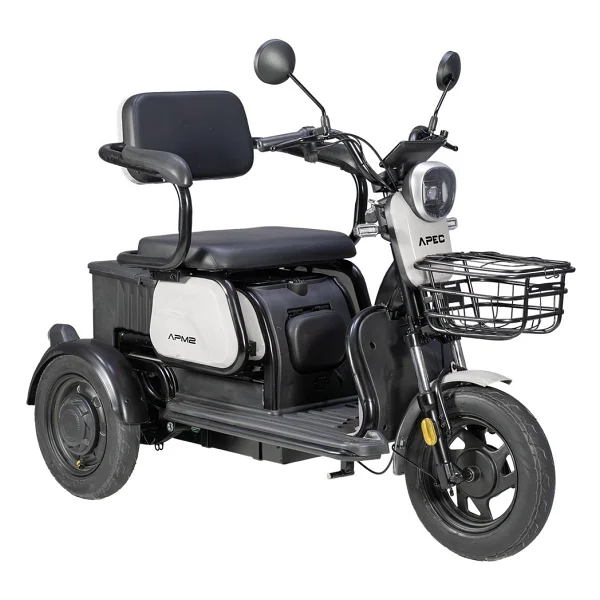 Apec Apm2 1000 W 3 Tekerlekli Elektrikli Motosiklet Beyaz - Görsel 2