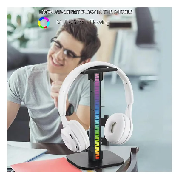Coverzone Masaüstü Oyuncu Kulaklık RGB Standı Zr715 - Görsel 5