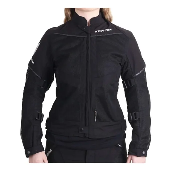 Venom Rock Cordura Yazlık Kadın Motosiklet Montu - Görsel 6