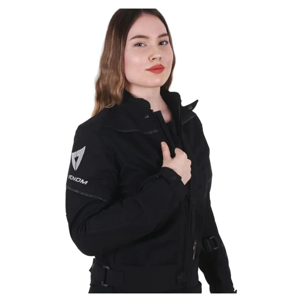 Venom Rock Cordura Yazlık Kadın Motosiklet Montu - Görsel 4