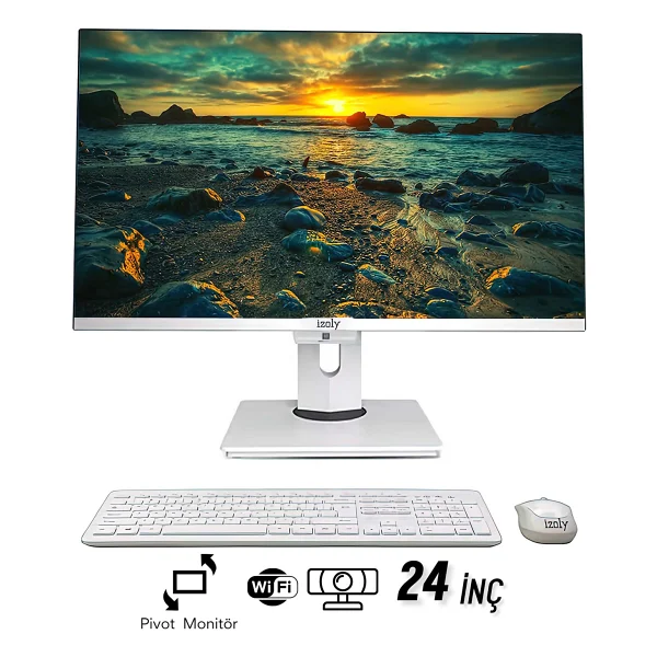 İzoly P504 İ5-10400 16gb 256gb 24" FHD Webcam Pivot All In One Bilgisayar - Görsel 7