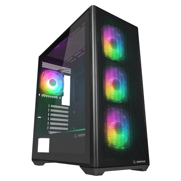 Rampage Vortex V3 RGB Fanlı Siyah E-ATX Oyuncu Kasası - Görsel 6