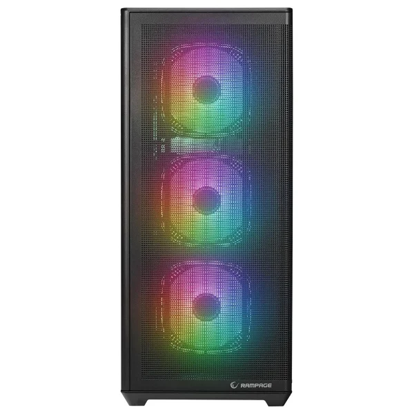 Rampage Vortex V3 RGB Fanlı Siyah E-ATX Oyuncu Kasası - Görsel 2