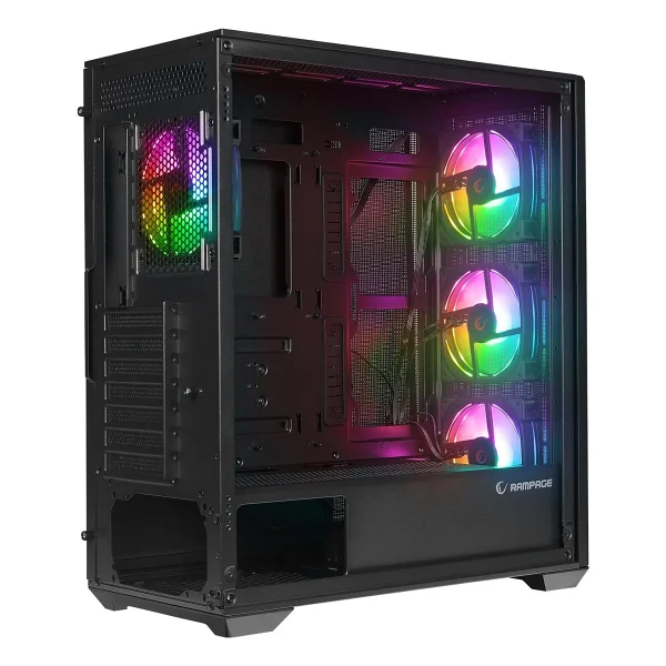 Rampage Vortex V3 RGB Fanlı Siyah E-ATX Oyuncu Kasası - Görsel 3