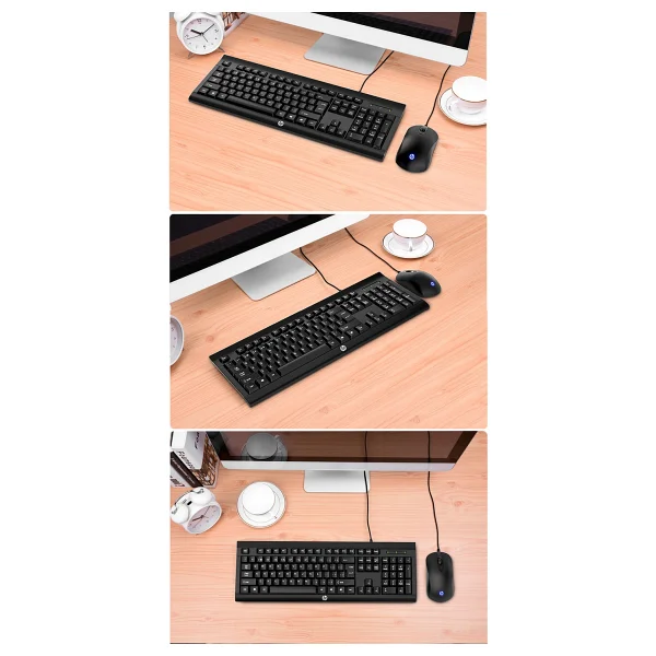 Hp Km100 1qw64aa Kablolu Klavye Mouse Seti - Görsel 2