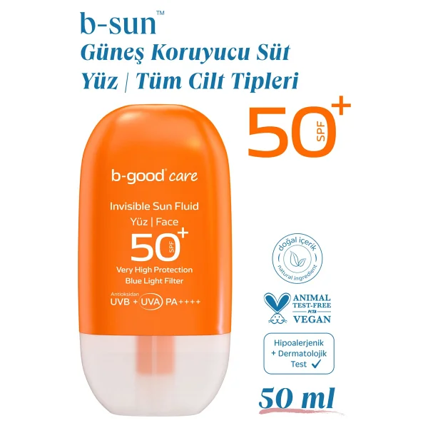 B-Good Care B-Sun Invisible 50 Ml 50 Faktör Yüz Güneş Sütü - Görsel 6