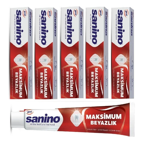 Sanino Maksimum Beyazlık Sanino Diş Macunu 5 Adet 75 Ml - Etkili Beyazlık - Görsel 5