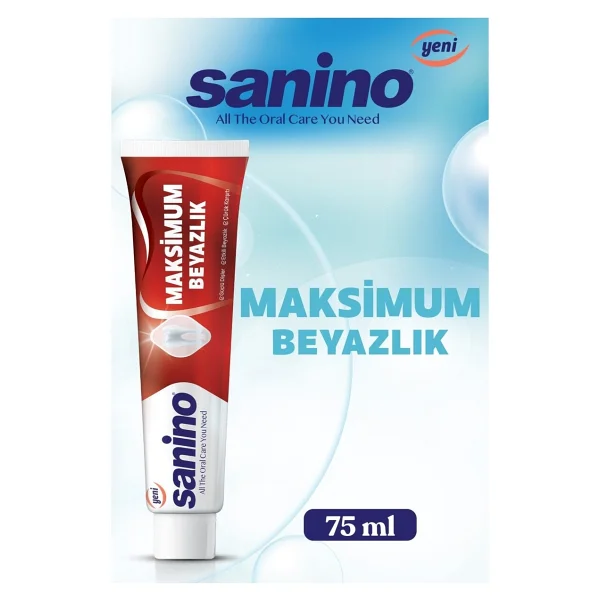 Sanino Maksimum Beyazlık Sanino Diş Macunu 5 Adet 75 Ml - Etkili Beyazlık - Görsel 3