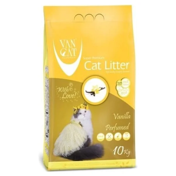 Vancat Vanilya Kokulu 10 Kg/11.8 Lt İnce Taneli Bentonit Kedi Kumu - Görsel 3