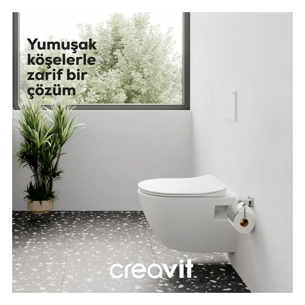 Creavit Terra Tp325 Beyaz Asma Klozet + Duck Yavaş Kapanan Kapak - Görsel 4