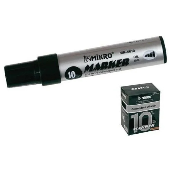 Mikro Mr-6010 Siyah 10 Mm Jumbo Marker Kalem - Görsel 3