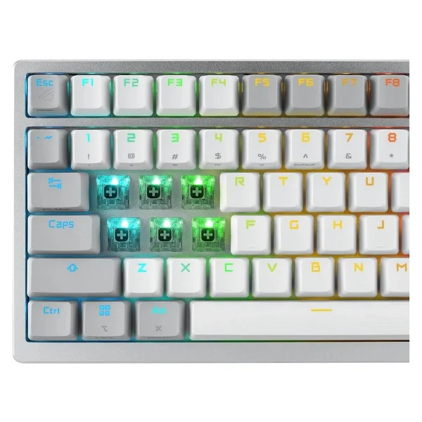 Asus Rog Azoth Beyaz RGB %75 Tkl Nx Switch Kablolu/Kablosuz Mekanik Oyuncu Klavyesi - Görsel 5