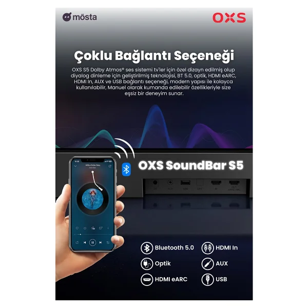 Oxs S5 3.1.2 Kanal 230 W Soundbar - Görsel 8