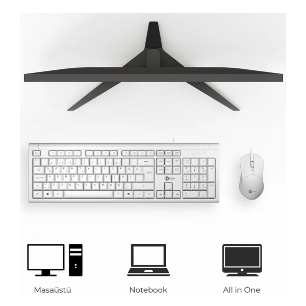 Lenovo Lecoo Cm101 Kablolu Klavye Mouse Seti - Görsel 3
