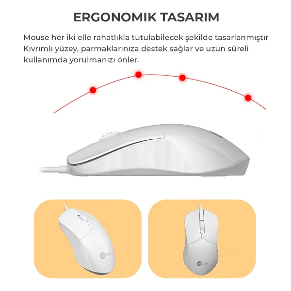Lenovo Lecoo Cm101 Kablolu Klavye Mouse Seti - Görsel 4