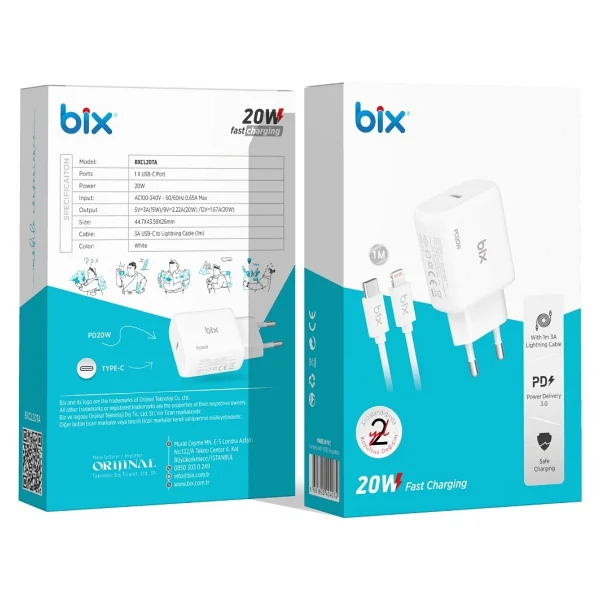 Bix Bx-Cl20ta 20 W Type-C To Lightning 3a Kablolu Şarj Aleti - Görsel 9